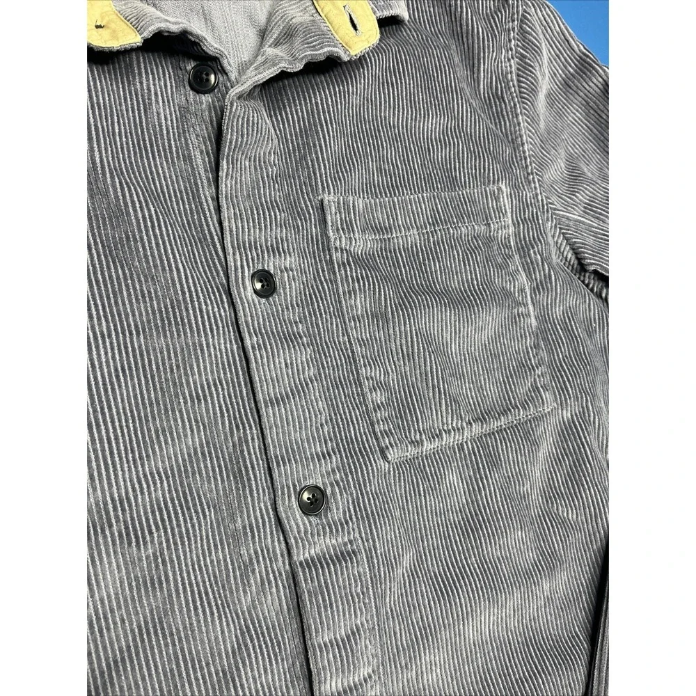 Banana Republic Men's Blue‎ Gray Button-Up Shirt, Size M Organic Cotton Nice!